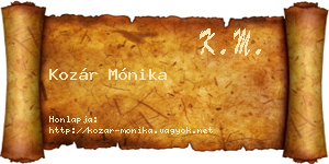 Kozár Mónika névjegykártya