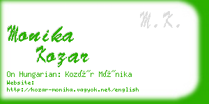 monika kozar business card